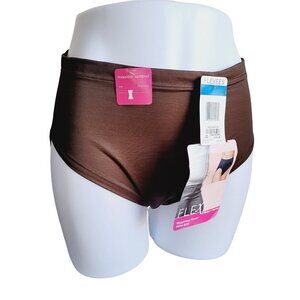 Vintage FLEXEES 5944 Everyday Slimming Weightless Power Panty XLg Brown Disc HTF